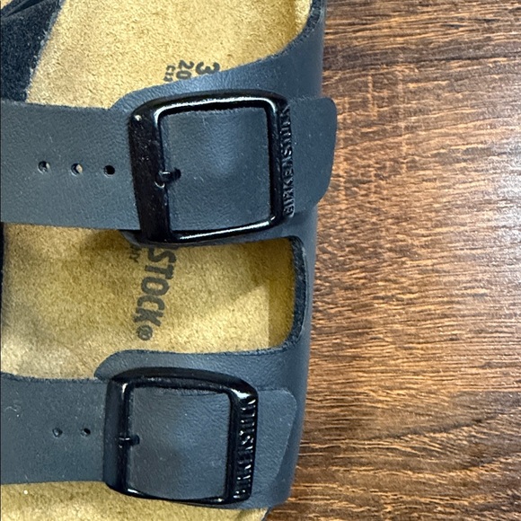 Birkenstock Kids Black Two-Strap Cork Footbed Sandals - Picture 6 of 6